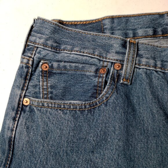Levi Strauss Levis 501 Button Fly Jeans 32x31 Actual Size Blue Denim READ - Picture 15 of 16